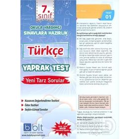 6. Sınıf Türkçe Yaprak Test Bulut Yayınları