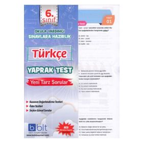 6. Sınıf Türkçe Yaprak Test Bulut Yayınları