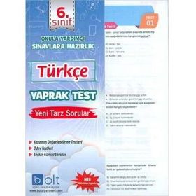 6. Sınıf Türkçe Yaprak Test Bulut Yayınları