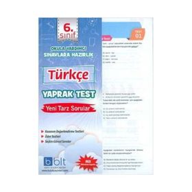 6. Sınıf Türkçe Yaprak Test Bulut Yayınları