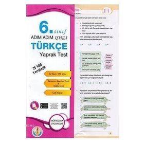 6. Sınıf Türkçe Yaprak Test Nartest Yayınları