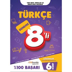6. Sınıf Türkçe Yeni Nesil Branş Denemeleri-Onburda Yayınları