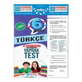 6. Sınıf Türkçe Yeni Nesil Video Çözümlü Yaprak Test - Evrensel İletişim Yayınları