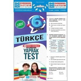 6. Sınıf Türkçe Yeni Nesil Video Çözümlü Yaprak Test - Evrensel İletişim Yayınları