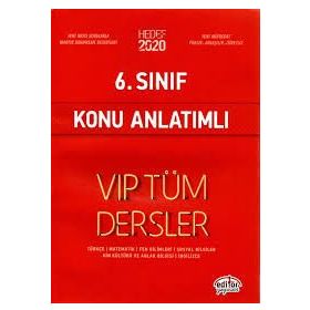 6. Sınıf VIP Tüm Dersler Konu Anlatımlı Kırmızı - Editör Yayınları