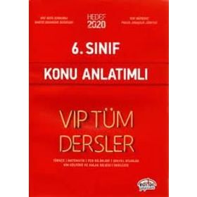 6. Sınıf VIP Tüm Dersler Konu Anlatımlı Kırmızı - Editör Yayınları