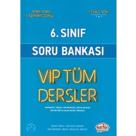 6. Sınıf VIP Tüm Dersler Mavi Kitap Soru Bankası - Editör Yayınları