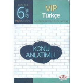 6. Sınıf VIP Türkçe Konu Anlatımlı Editör Yayınları