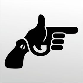 60 cm El Silahı Folyo Sticker