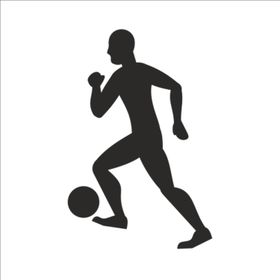 60 cm Futbolcu Folyo Sticker