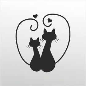 60 cm Kediler Folyo Sticker