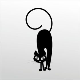 60 cm Korkmuş Kedi Folyo Sticker