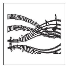 60 cm Müzik Notası Folyo Sticker