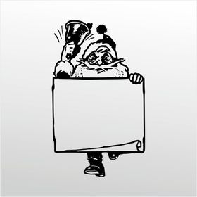 60 cm Noel Baba Folyo Sticker
