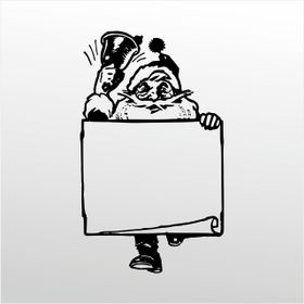 60 cm Noel Baba Folyo Sticker