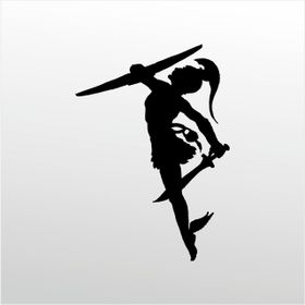 60 cm Savaşçı Kadın Folyo Sticker