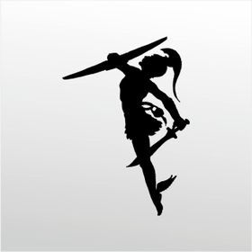 60 cm Savaşçı Kadın Folyo Sticker