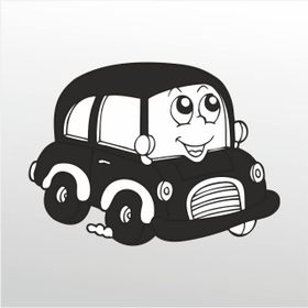 60 cm Tatlı Araba Folyo Sticker