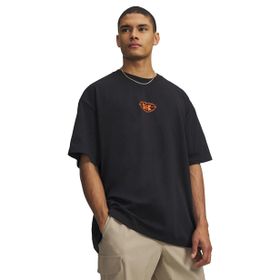 6009329-001 U M HWT HOOPS PHOTOREAL Siyah Bisiklet Düz Erkek T-Shirt