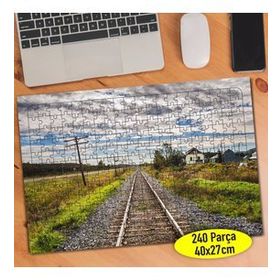 601184 Demiryolu Tren Rayı Manzarası 240 Parça Puzzle Yapboz
