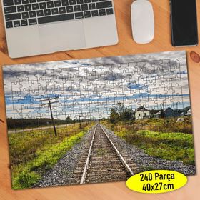 601184 Demiryolu Tren Rayı Manzarası 240 Parça Puzzle Yapboz
