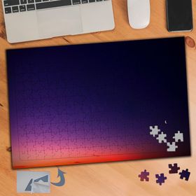 604 Kırmızı Pembe Mor Gökyüzü 240 Parça Puzzle Yapboz Tablo