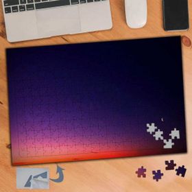 604 Kırmızı Pembe Mor Gökyüzü 240 Parça Puzzle Yapboz Tablo
