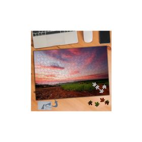 605 Pembe Mor Gökyüzü Manzarası 240 Parça Puzzle Yapboz Tablo