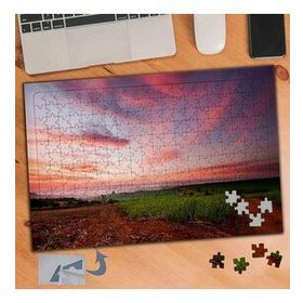 605 Pembe Mor Gökyüzü Manzarası 240 Parça Puzzle Yapboz Tablo
