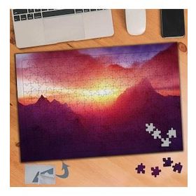 606 Dağlardan Yansıyan Güneş Işığı 240 Parça Puzzle Yapboz Tablo