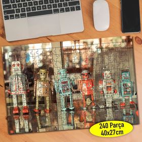 6072 Nostajik Robot Oyuncaklar Fotoğrafı 240 Parça Puzzle Yapboz