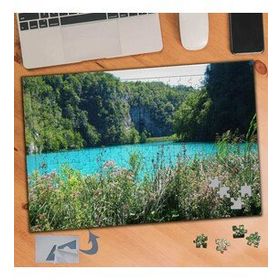 608 Mavi Deniz ve Yeşil Dağlar 240 Parça Puzzle Yapboz Tablo