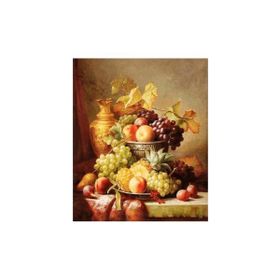 60x75 cm Altın Vazo ve Meyveler Sayılarla Boyama Seti Rulo Duvar Sticker