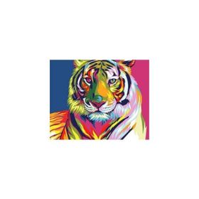 60x75 cm Myglobal Renkli Kaplan Sayılarla Boyama Seti Rulo Duvar Sticker