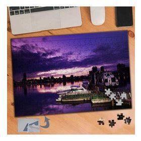 610 Mor Kaplı Gökyüzü Manzara 240 Parça Puzzle Yapboz Tablo