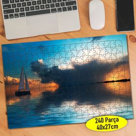 61017 Günbatımı Manzarası Yelkenli Tekne 240 Parça Puzzle Yapboz