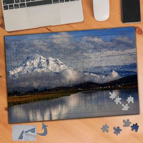 611 Karlı Dağlar Gökyüzü Doğa 240 Parça Puzzle Yapboz Tablo