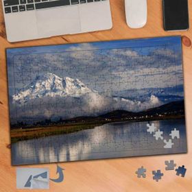611 Karlı Dağlar Gökyüzü Doğa 240 Parça Puzzle Yapboz Tablo
