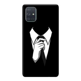 611 Samsung Galaxy A51 SM-A515F Desen Gizemli Adam Baskılı Silikon Kılıf