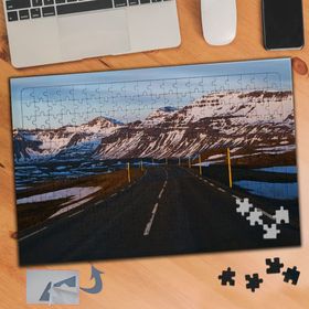 615 Dağlar Arasında Yol Manzara 240 Parça Puzzle Yapboz Tablo