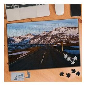 615 Dağlar Arasında Yol Manzara 240 Parça Puzzle Yapboz Tablo