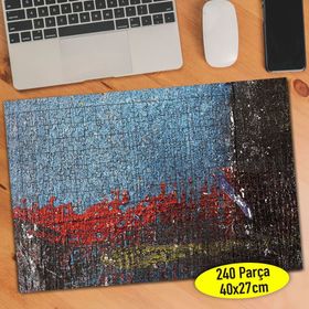 617713 Kırmızı Mavi Siyah Boya Desenleri 240 Parça Puzzle Yapboz