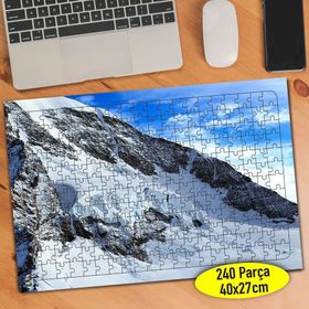 6184913 İsviçre Karlı Dağ Doğa Manzarası 240 Parça Puzzle Yapboz