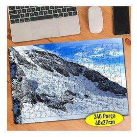 6184913 İsviçre Karlı Dağ Doğa Manzarası 240 Parça Puzzle Yapboz