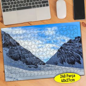 6184943 İsviçre Karlı Dağ Doğa Manzarası 240 Parça Puzzle Yapboz