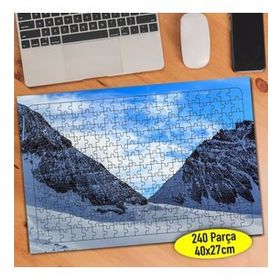 6184943 İsviçre Karlı Dağ Doğa Manzarası 240 Parça Puzzle Yapboz