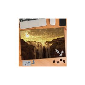 619 Gün Işığında Şelale Manzara 240 Parça Puzzle Yapboz Tablo