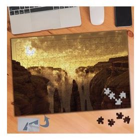 619 Gün Işığında Şelale Manzara 240 Parça Puzzle Yapboz Tablo