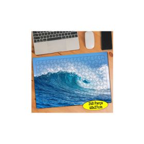 61981641 Dev Dalgalı Mavi Deniz Manzarası 240 Parça Puzzle Yapboz