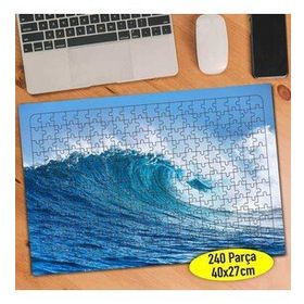 61981641 Dev Dalgalı Mavi Deniz Manzarası 240 Parça Puzzle Yapboz